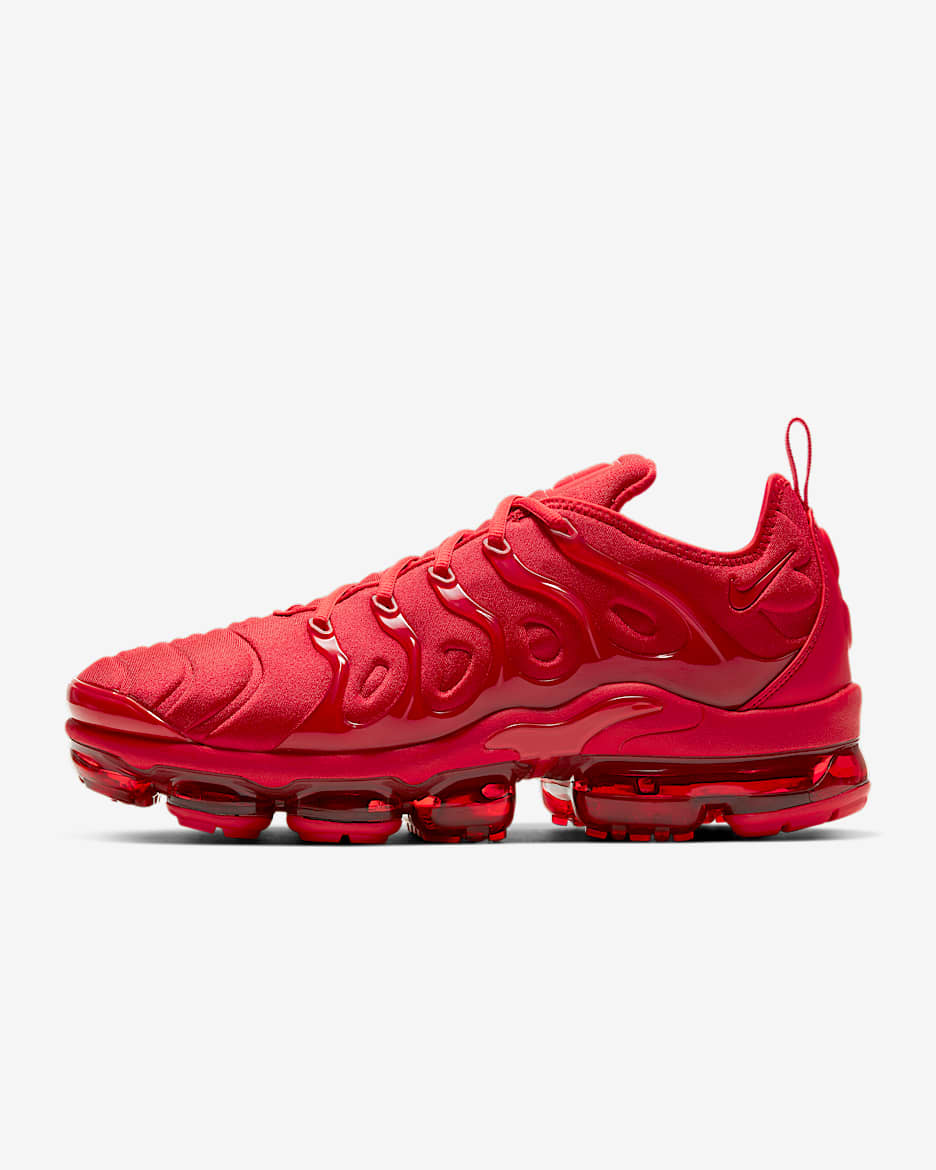 Red nike shoes vapormax on sale